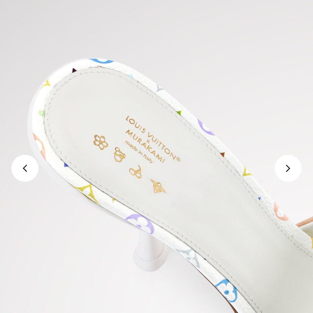 Louis Vuitton Murakami White and Multicolor Heels - Picture 7 of 9